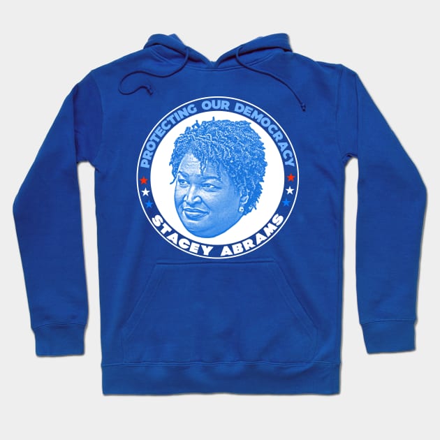 Stacey Abrams :: Protecting Our Democracy Hoodie by darklordpug